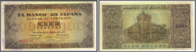BILLETES. BANCO DE ESPAÑA. 100 pesetas., 20 de mayo de 1938. Burgos, serie H. ED-D33a. SC.