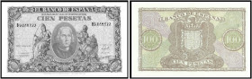 BILLETES. BANCO DE ESPAÑA. 100 pesetas, 9 de enero de 1940, Madrid. Serie H. ED-39a. SC.