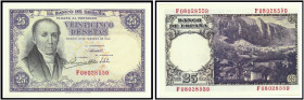 BILLETES. BANCO DE ESPAÑA. 25 pesetass. 19 de febrero 1946, Madrid. Serie F. ED-D51a. SC.
