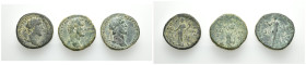 IMPERIO ROMANO. Lote de 3 sestercios. Antonino Pío. BC+/MBC-.