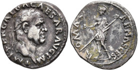 IMPERIO ROMANO. GALBA. Denario. Roma (68-69 d.C.). A/ Cabeza laureada a der.; IMP SER GALBA CAESAR AVG P M. R/ Roma a izq. con victoria y cetro remata...