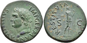 IMPERIO ROMANO. VITELIO. As. Tarraco (69 d.C.). A/ Cabeza laureada a izq.; A VITELLIVS IMP GERMAN. R/ Libertas a izq.; RESTITVTA (LIBERT)AS AE 9,83 g....