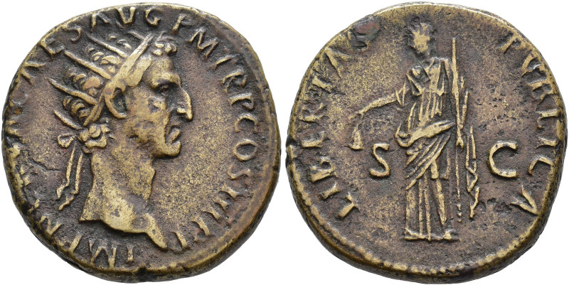 IMPERIO ROMANO. NERVA. Dupondio. Roma (97 d.C.). A/ Cabeza radiada a der.; IMP N...