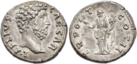 IMPERIO ROMANO. ELIO VERO. Denario. Roma (137). A/ Cabeza a der.; L AELIVS CAESAR. R/ Felicitas a izq. con caduceo y cornucopia; TR POT COS II. AR 2,9...