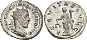 IMPERIO ROMANO. VOLUSIANO. Antoniniano. Roma (251-253). A/ Busto radiado, drapeado y acorazado a der.; IMP CAE C VIB VOLVSIANO AVG. R/ Aequitas a izq....