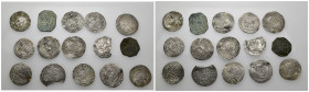 ACUÑACIONES HISPANO-ÁRABES. CALIFATO. ABD AL-RAHMAN III (912-961). Lote de 15 monedas: 2 feluses -303 H y sin fecha- y 13 dírhams -322, 332 (2), 335 (...
