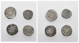ACUÑACIONES HISPANO-ÁRABES. ALMORÁVIDES. ALI B. YUSUF (500-537/1106-1143) SIN HEREDERO (500-522/1106-1128). Lote de 4 quirates. Sin ceca. Sin fecha. V...