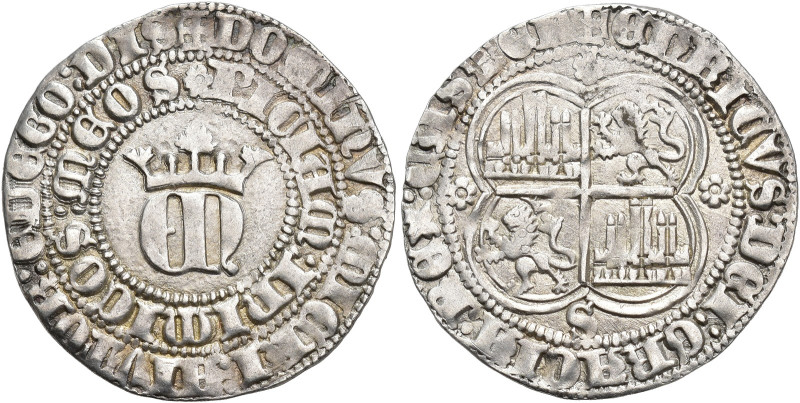 REINOS DE CASTILLA Y LEÓN. ENRIQUE II. Real. Sevilla. AR 3,48 g. 26,3 mm. III-40...