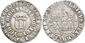REINOS DE CASTILLA Y LEÓN. ENRIQUE II. Real. Sevilla. AR 3,48 g. 26,3 mm. III-406; BMM-553.2. MBC.