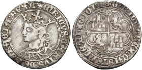 REINOS DE CASTILLA Y LEÓN. ENRIQUE IV. Real. Burgos. AR 3,14 g. 26,9 mm. III-688.2; BMM-885.1. MBC-.