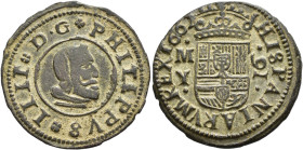 FELIPE IV. 16 maravedís. 1662. Madrid. Y. 16 externo. AE 4,89 g. 26,7 mm. AC-474 var. MBC.
