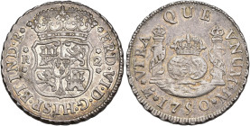 FERNANDO VI. 2 reales. 1750. México. M. AR 6,76 g. 26,3 mm. VI-226. EBC. Escasa.
