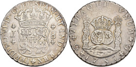 FERNANDO VI. 8 reales. 1757. Guatemala. J. AR 26,86 g. 38,9 mm. VI-333. EBC-. Muy escasa.

Ex subasta Áureo (18-XII-2001), lote 1021