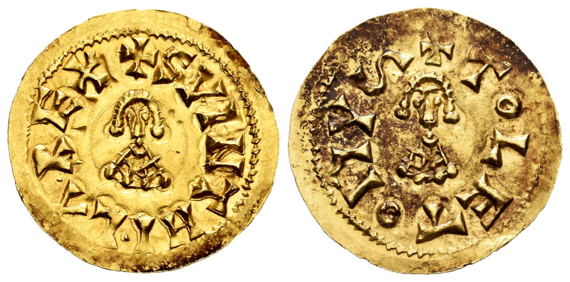 Suinthila (621-631). Tremissis. Toleto (Toledo). (Cnv-298.2 var.). (R. Pliego-36...