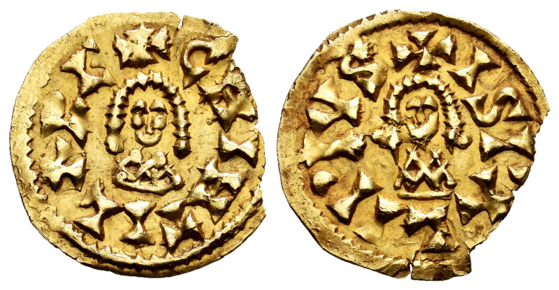 Chintila (636-639). Tremissis. Ispali (Sevilla). (Cnv-370.4). (R. Pliego-492d). ...