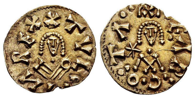 Tulga (639-642). Tremissis. Caesaraugusta (Zaragoza). (Cnv-Unlisted). (R. Pliego...