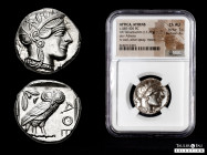 Attica. Athens. Tetradrachm. 454-404 BC. (Gc-2526). (Sng Cop-31). Anv.: Head of Athena right. Rev.: Owl standing to right with head facing, olive spri...
