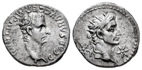 Caligula, with Divus Augustus. Denarius. 37 AD. Lugdunum. (Ric-I 2). (Bmcre-4). (Rsc-11). Anv.: C • CAESAR • AVG GERM P M TR (POT COS), bare head of G...