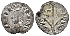Kingdom of Navarre and Aragon. Alfonso el Batallador (1104-1134). Dinero. Jaca (Huesca). (Cru-217). Bi. 1,00 g. Nice example. Delicate patina. Light p...
