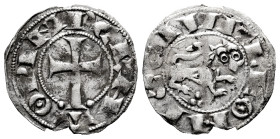 Kingdom of Castille and Leon. Alfonso VII (1126-1157). Dinero. ¿León?. (Bautista-Unlisted). (Imperatrix-A7:57.5). Anv.: INPERATOP. Latin cross with tw...