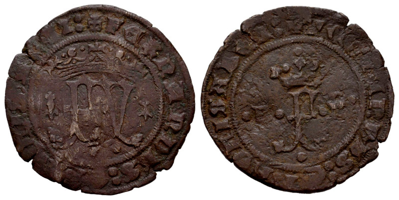 Catholic Kings (1474-1504). 2 maravedis. Burgos. Struck for Santo Domingo. (Cal-...