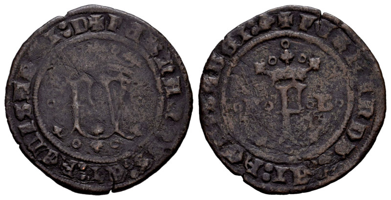 Catholic Kings (1474-1504). 2 maravedis. Burgos. Struck for Santo Domingo. (Cal-...