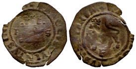 Charles I (1516-1556). 2 maravedis. Santo Domingo. P-S/F. (Cal-45 var). Ae. 1,25 g. F below the lion. The only Spanish Colonial issues struck with Car...