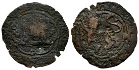 Charles I (1516-1556). 4 maravedis. Santo Domingo. S-P/F. (Cal-48). Ae. 3,00 g. The Countermarks applied for circulation in the Canary Islands are ext...