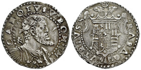 Charles I (1516-1556). 1/2 ducado. ND. Naples. IBR. (Tauler-246). (Vti-293). (Mir-135). Ag. 14,71 g. A good sample. Toned. Rare. Almost XF. Est...700,...