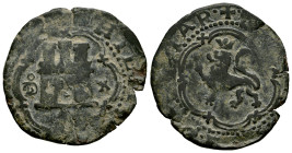 Philip II (1556-1598). 4 maravedis. Santo Domingo. (Cal-29). (Jarabo-Sanahuja-R1 type). Ae. 6,10 g. Very clear mintmark. Very rare, even more so in th...