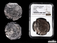 Philip II (1556-1598). 8 reales. ND (ca. 1586). Segovia. I. (Cal-677). (Jarabo-Sanahuja-A235). Ag. 27,22 g. Part of the king´s name visible. Arms betw...