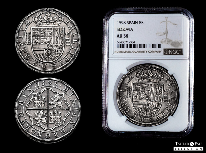 Philip II (1556-1598). 8 reales. 1598. Segovia. (Cal-719). (Jarabo-Sanahuja-A482...