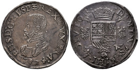 Philip II (1556-1598). 1 escudo felipe. 1574. Antwerpen. (Tauler-1131). (Vti-1199). (Vanhoudt-298.AN). Ag. 33,50 g. Nice patina. Attractive specimen. ...