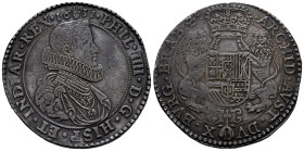 Philip IV (1621-1665). 1 ducaton. 1631. Antwerpen. (Tauler-Unlisted). (Vti-1156). (Vanhoudt-640.AN). Ag. 32,21 g. Wonderful toned. Scarce in this grad...