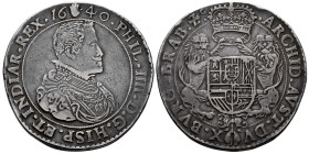 Philip IV (1621-1665). Double ducaton. 1640. Antwerpen. (Vti-1258). (Delm-284a, R2). (Vanhoudt-642.AN P2). Anv.: PHIL. IIII. D. G. HISP. ET. INDIAR. R...