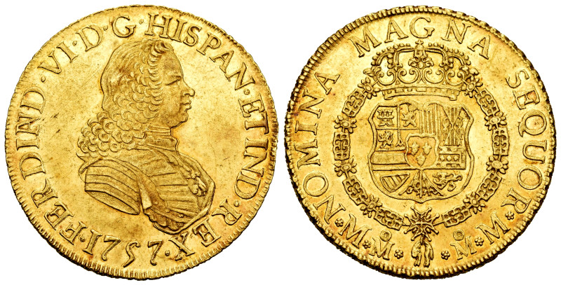 Ferdinand VI (1746-1759). 8 escudos. 1757. Mexico. MM. (Cal-793). (Cal onza-608)...