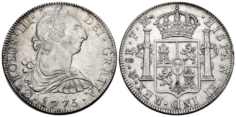 Charles III (1759-1788). 8 reales. 1775. Mexico. FM. (Cal-1109). Ag. 26,87 g. Mi...