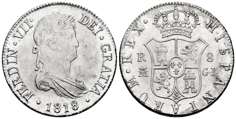 Ferdinand VII (1808-1833). 8 reales. 1818/29. Madrid. GJ. (Cal-1274 var). (Cy-16...