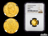 Ferdinand VII (1808-1833). 1 escudo. 1817. Guatemala. M. (Cal-1495). Au. It retains some minor luster. Rare. Slabbed by NGC as AU 53. Est...1200,00. ...