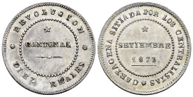 Cantonal Revolution. 10 reales. 1873. Cartagena (Murcia). (Cal-7). Ag. 14,23 g. Magnificent specimen with some luster remaining. Rare, even more in th...