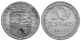 II Republic (1931-1939). 10 centimos. 1938. Madrid. (Cal-9). Fe. 3,70 g. Magnificent specimen for this issue. Original luster. Rare, more in this cond...