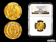 Italy. Venice. Giovanni II Corner (1709-1722). Zecchino. Doge CXI. (Paolucci-118). (Fried-1372). Anv.: IOAN∗CORNEL•S•M•VENET•, St Mark standing to rig...