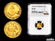 Mexico. 1/2 escudo. 1851. Guanajuato. PF. (Km-378.4). Au. Original luster. Rarely encountered this good struck. Slabbed by NGC as AU 58. Only 1 finer ...