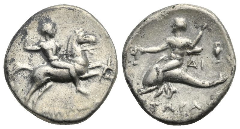 CALABRIA. Tarentum. Hippodamos magistrate, circa 272-240 BC. Didrachm (Silver, 2...
