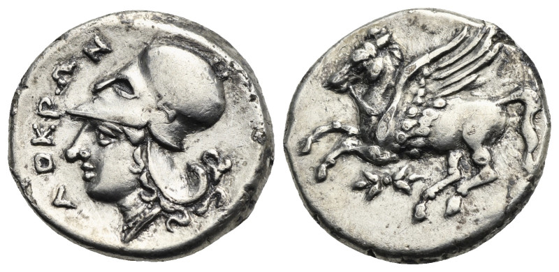 BRUTTIUM. Lokroi Epizephyrioi. Circa 350-274 BC. Stater (Silver, 22.0 mm, 8.60 g...