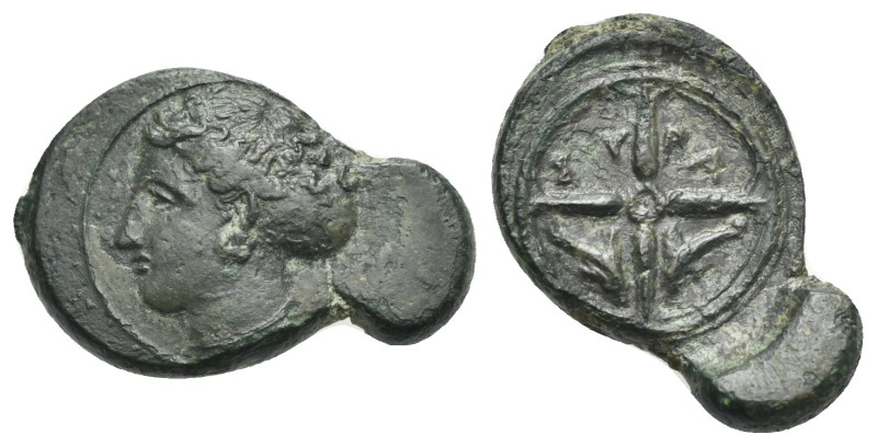 SICILY. Syracuse. Circa 415-405 BC. Hemilitron (Bronze, 23.00 mm, 4.61 g). Head ...