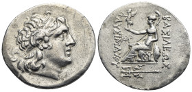 KINGS OF THRACE. Lysimachos, 305-281 BC. Tetradrachm (Silver, 36.15 mm, 16.57 g) Byzantion, posthumous issue, circa 250/100 BC. Diademed head of deifi...