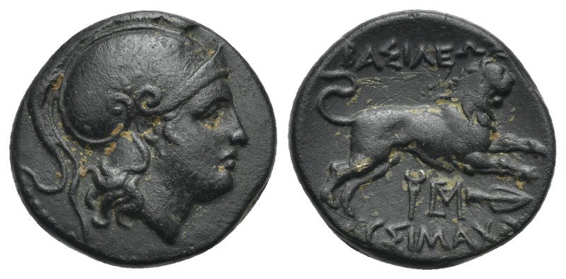 KINGS OF THRACE. Lysimachos, circa 305-281 BC. (Bronze, 17.74 mm, 4.28 g). Lysim...