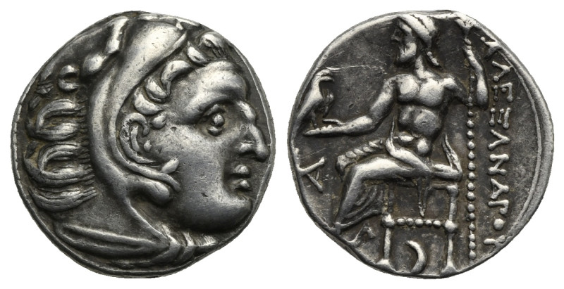 KINGS OF MACEDON. Alexander III 'the Great', 336-323 BC. Drachm (Silver, 17.64 m...