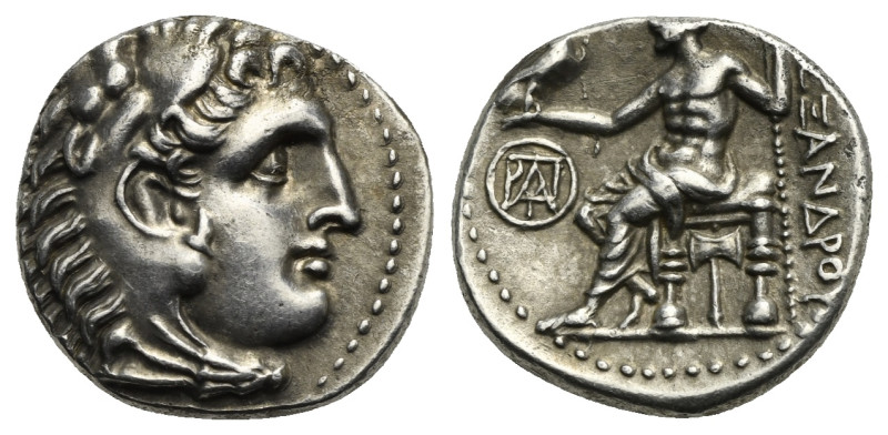 KINGS OF MACEDON. Alexander III 'the Great', 336-323 BC. Drachm (Silver, 17.64 m...